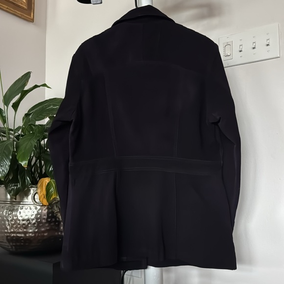 Maxima/Wilsons Purple Suede Leather Button Front Tailored Jacket/Coat Sz L - Picture 10 of 12